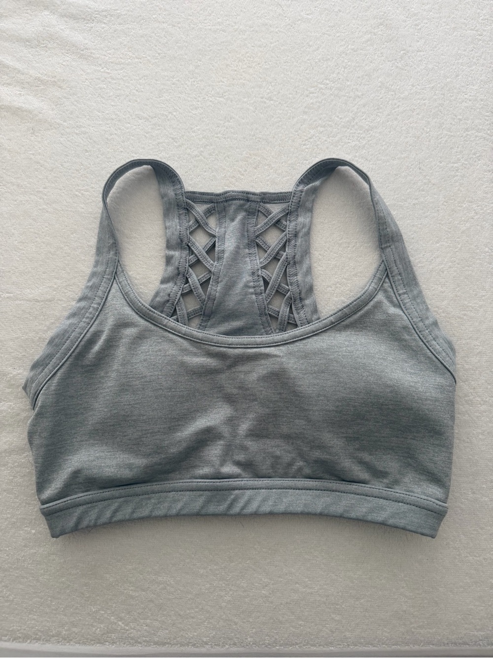Forever 21 Gray Crisscross Racerback Sports Bra